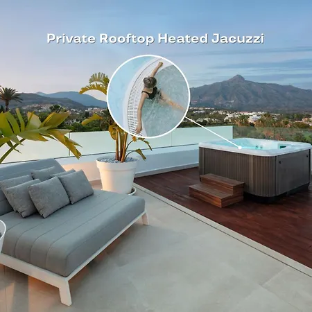 빌라 Vacation I Almost Heaven, New Built Villa, Rooftop Jacuzzi, Infinity Heated Pool *